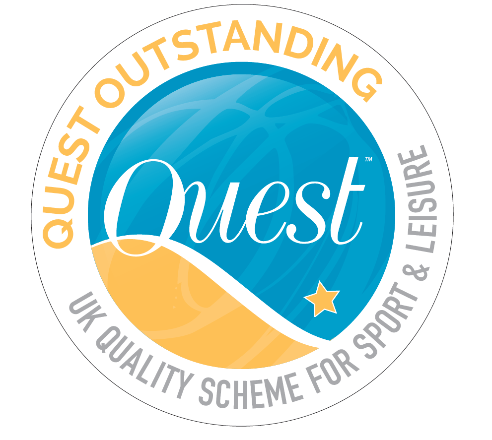 Quest outstanding logo - UK quality scheme for sport and leisure