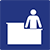 Accessible Icon low level reception desk