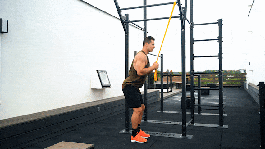 resistance band triceps workout